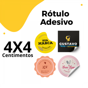 Adesivo Rótulo 4x4cm Papel Couche Cartelas Impressão Laser Color  Alta qualidade Brilho Adesivos papel Brilho cola de borracha 178g.  (Cobertura Couche) 