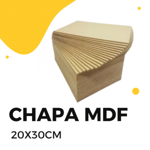 Chapa MDF 3mm Placa Decoração - 20X30cm MDF 20X30 CM   Corte reto 