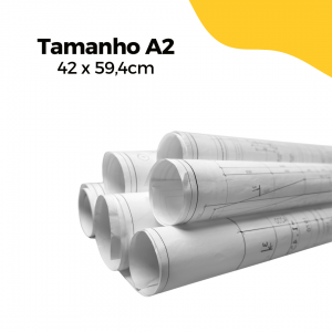 Folha A2 - Impressão Papel Sulfite 90g Formato A2 42x59,4cm Preto e Branco ou Colorido   