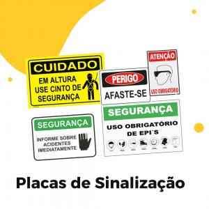 Placa de Sinalização Placa em PS (Poliestireno)  Colorido Fosco ou Brilho Corte Reto 